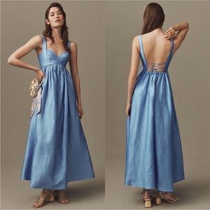 NWT Acler Sandgate Midi Dress in Blueberry Blue Size US 6